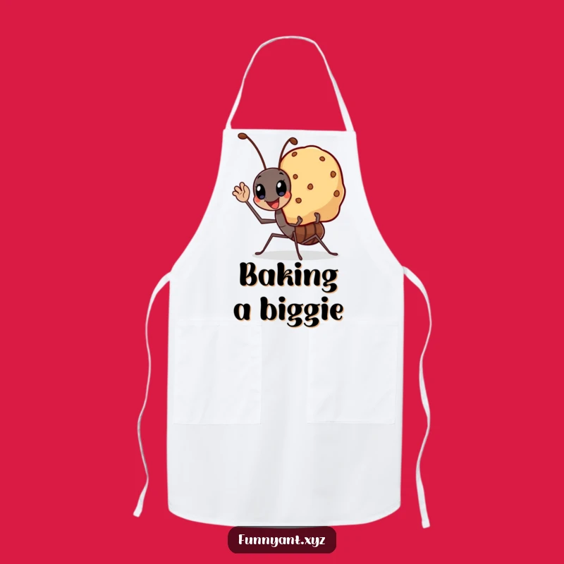 Funny Kitchen Apron: Kawaii Ant Crumb Carrier, Cook with Humor