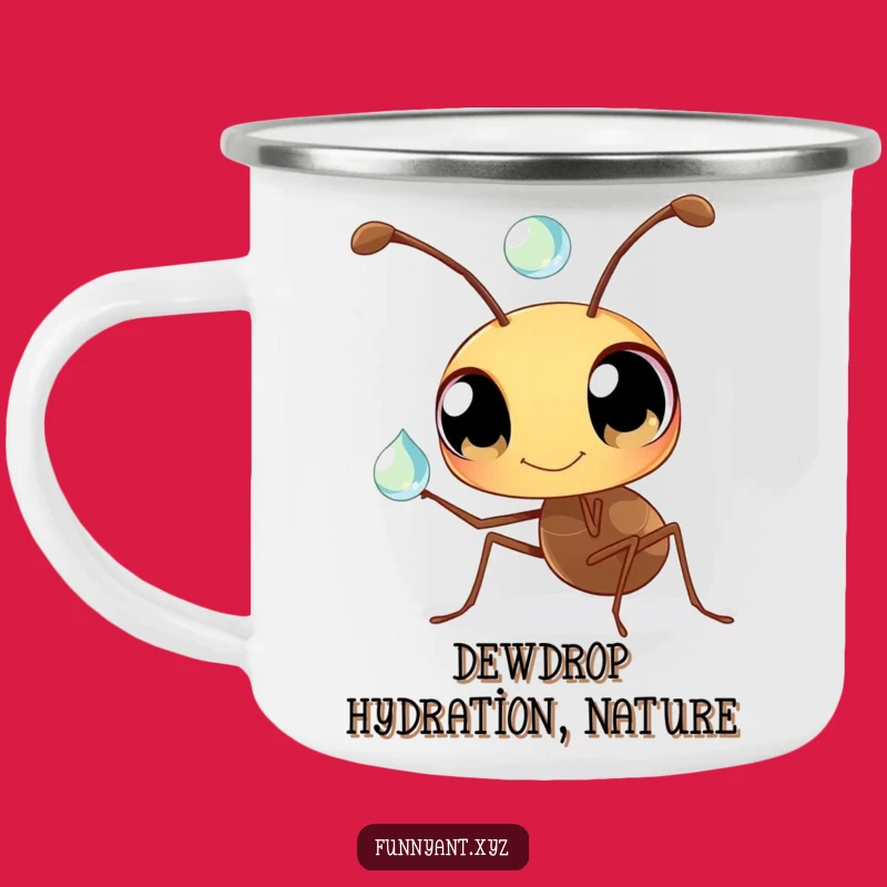 Funny Ant Camping Mug: Dewdrop Balance Adventure, The Ultimate Funny Gift for Outdoors