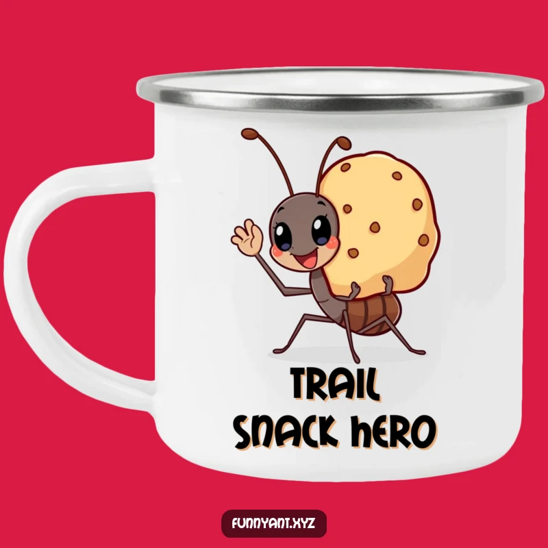 Funny Camp Mug: Kawaii Ant Crumb Carrier, Humorous Outdoor Buddy