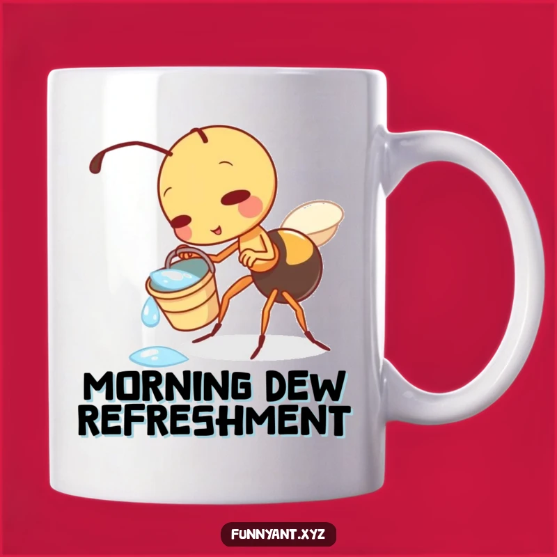 Funny Ant Dewdrop Bucket Mug: Playful Mischief, Perfect Funny Gift