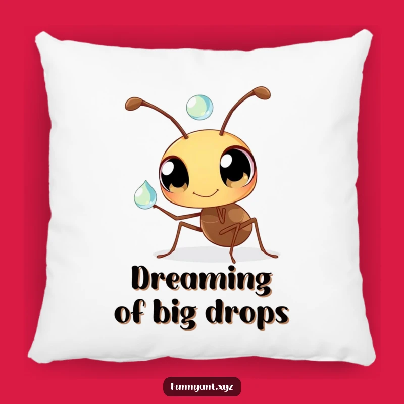 Funny Ant Pillow: Curious Dewdrop Balancer, A Comfy Funny Gift for Cozy Moments