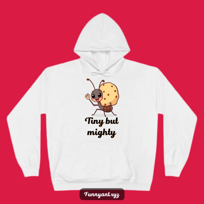 Funny Cozy Hoodie: Kawaii Ant Crumb Carrier, Humorous Comfort