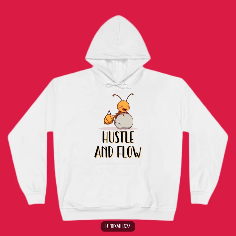 Warm Funny Ant Hoodie: Mighty Pebble Roller, Cozy Funny Gift for Ambitious Souls