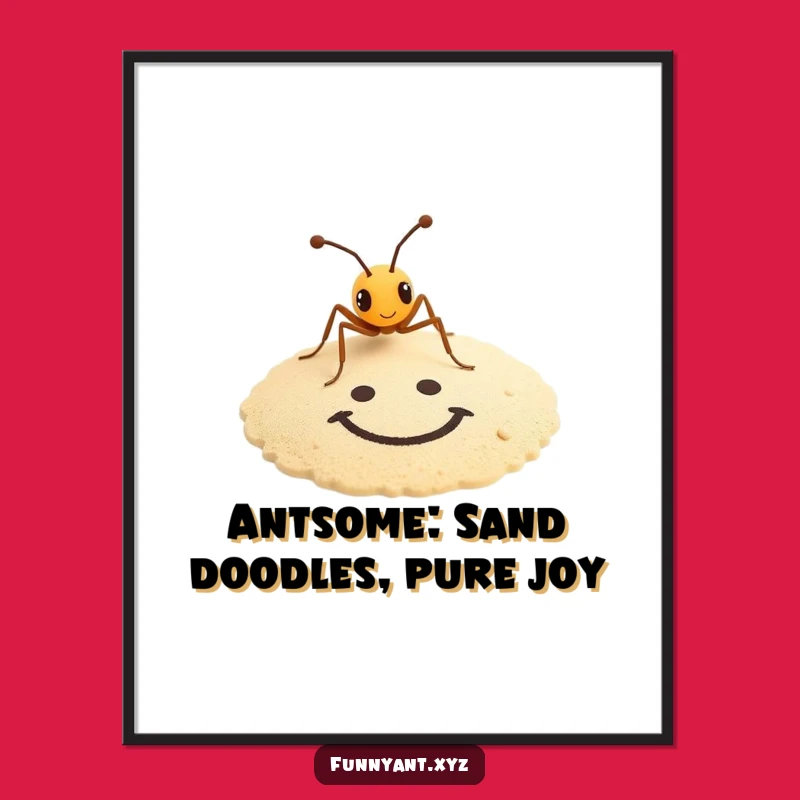 Free Printable Wall Art: Ant Sand Art - Funny Downloadable Art Gift