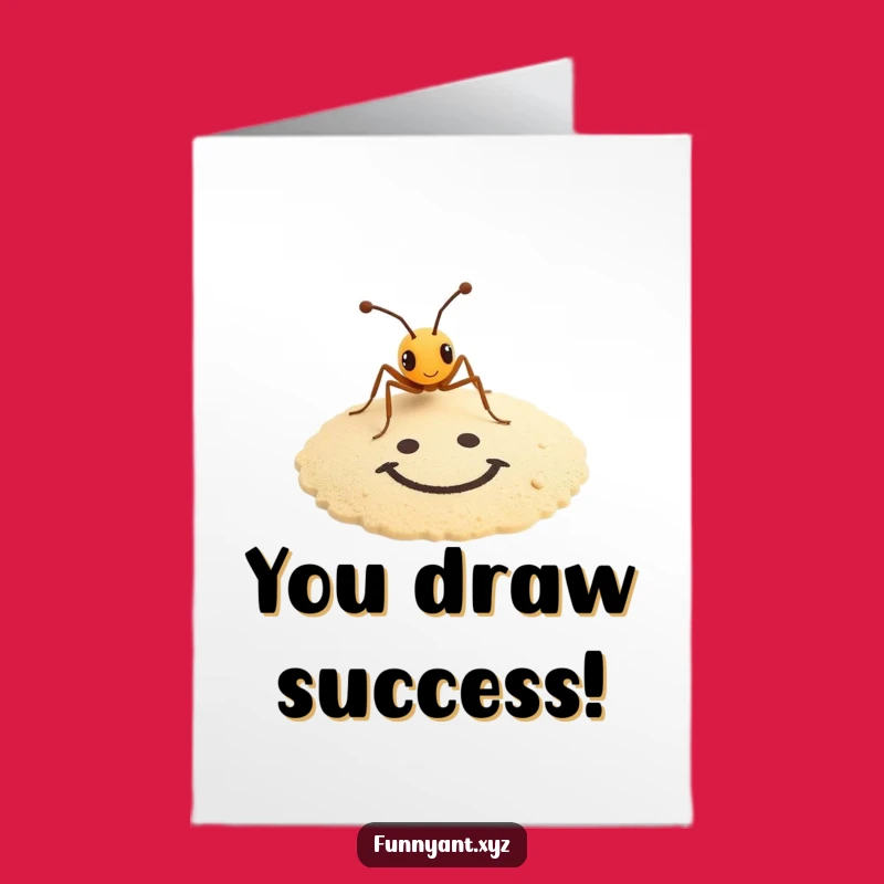 Free Printable Congrats Card: Ant Sand Art - Funny Downloadable Gift