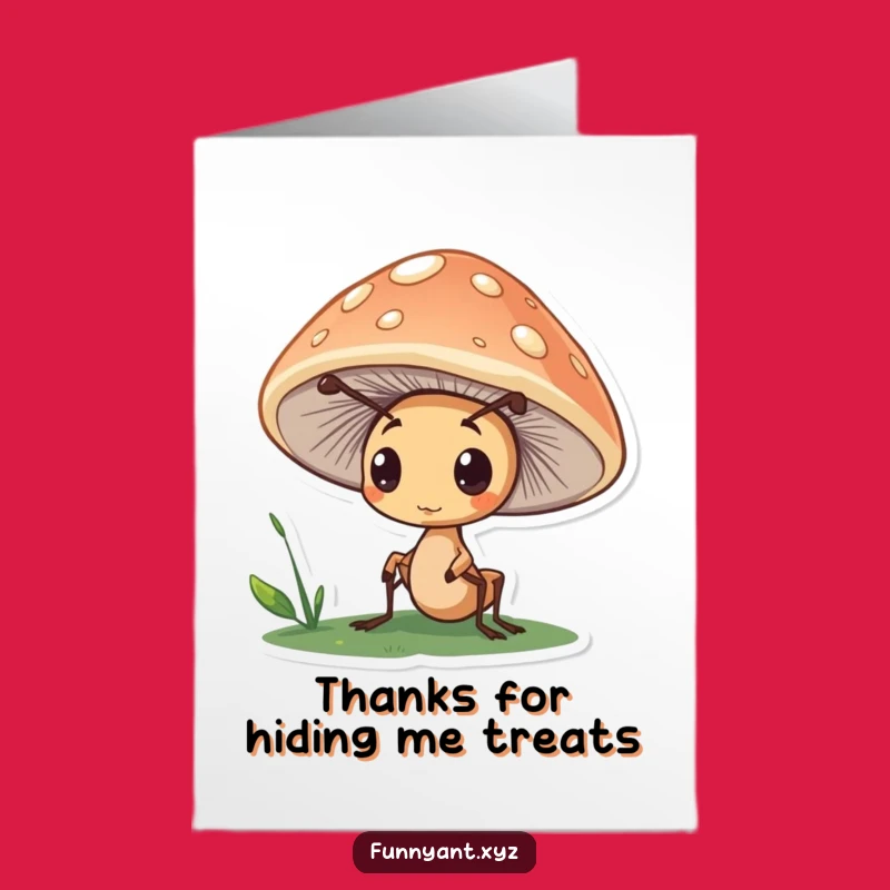 Free Printable Thank You Card: Funny Ant Peeking, Sweet DIY Downloadable Gift!