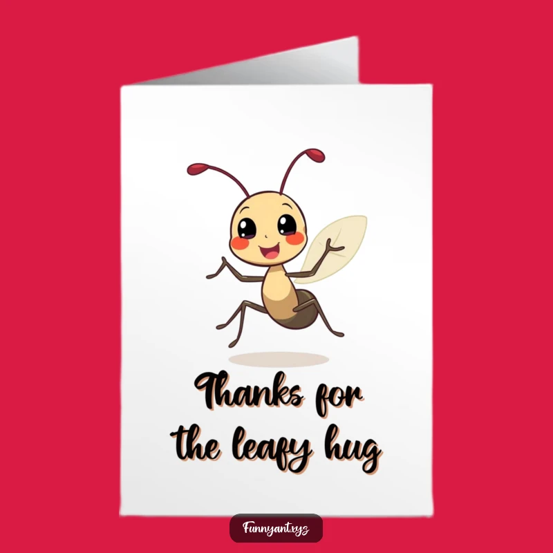Free Printable Thank You Card: Funny Ant Spinning, Sweet DIY Downloadable Gift!