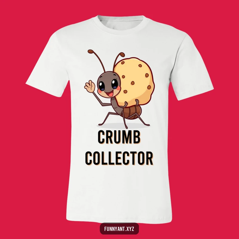 Funny Kawaii Ant T-Shirt: Happy Crumb Carrier, Wearable Humor