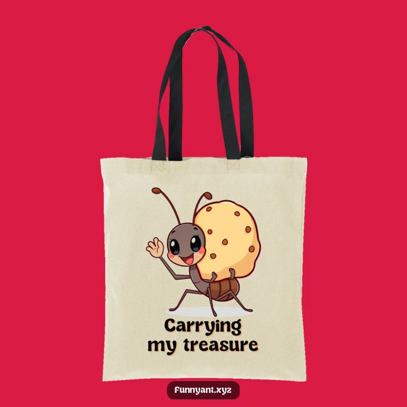 Funny Tote Bag: Kawaii Ant Crumb Carrier, Carry Your Humor